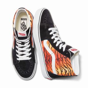 Vans Customs Tiger Stripes Sk8-Hi Classic Dam Olika Färger | 20718ZCLT