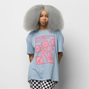 Vans Gallup Oversized T-shirt Dam Blå | 86342VPSI