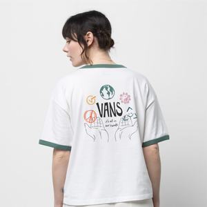 Vans In Our Hands Relaxed Ringer T-shirt Dam Beige | 69875HUOL