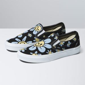 Vans Klassiska Classic Dam Svarta Gula | 75824OTXV