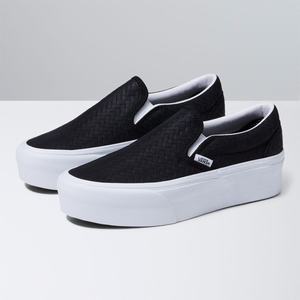 Vans Klassiska Stackform Classic Dam Svarta Vita | 72510QMKO