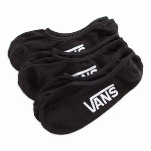 Vans Klassiska Super No Show 3 Pack Strumpor Herr Svarta | 20863PEXD