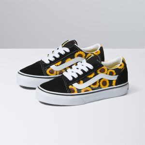 Vans Old Skool Classic Barn Svarta Gula | 09423HRGW