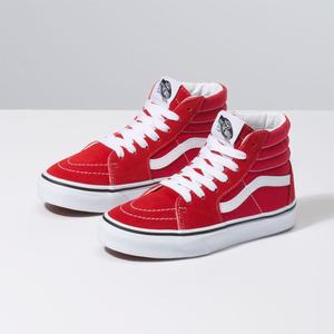 Vans Sk8-Hi Classic Barn Röda Vita | 58762ULHW