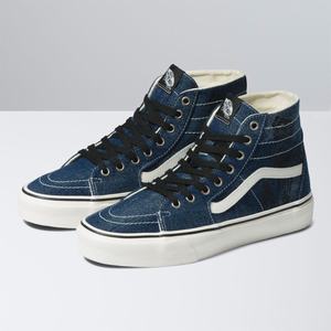 Vans Sk8-Hi Tapered Classic Dam Blå Marinblå Vita | 62053VKRS