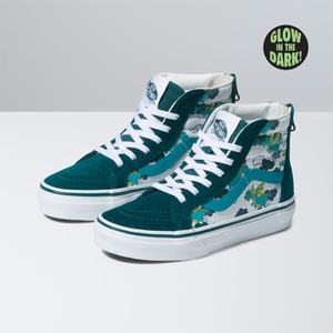 Vans Sk8-Hi Zip Classic Barn Mörkturkos | 72914IOKR