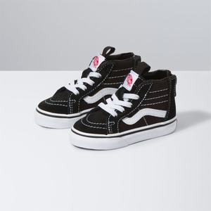 Vans Sk8-Hi Zip Classic Barn Svarta Vita | 32490OVUG