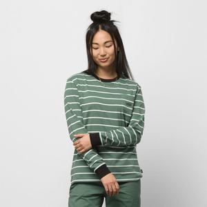 Vans Stripe V BFF T-shirt Dam Gröna | 27695WATL