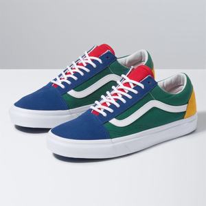 Vans Yacht Club Old Skool Classic Dam Blå Gröna Gula | 37152EXAL